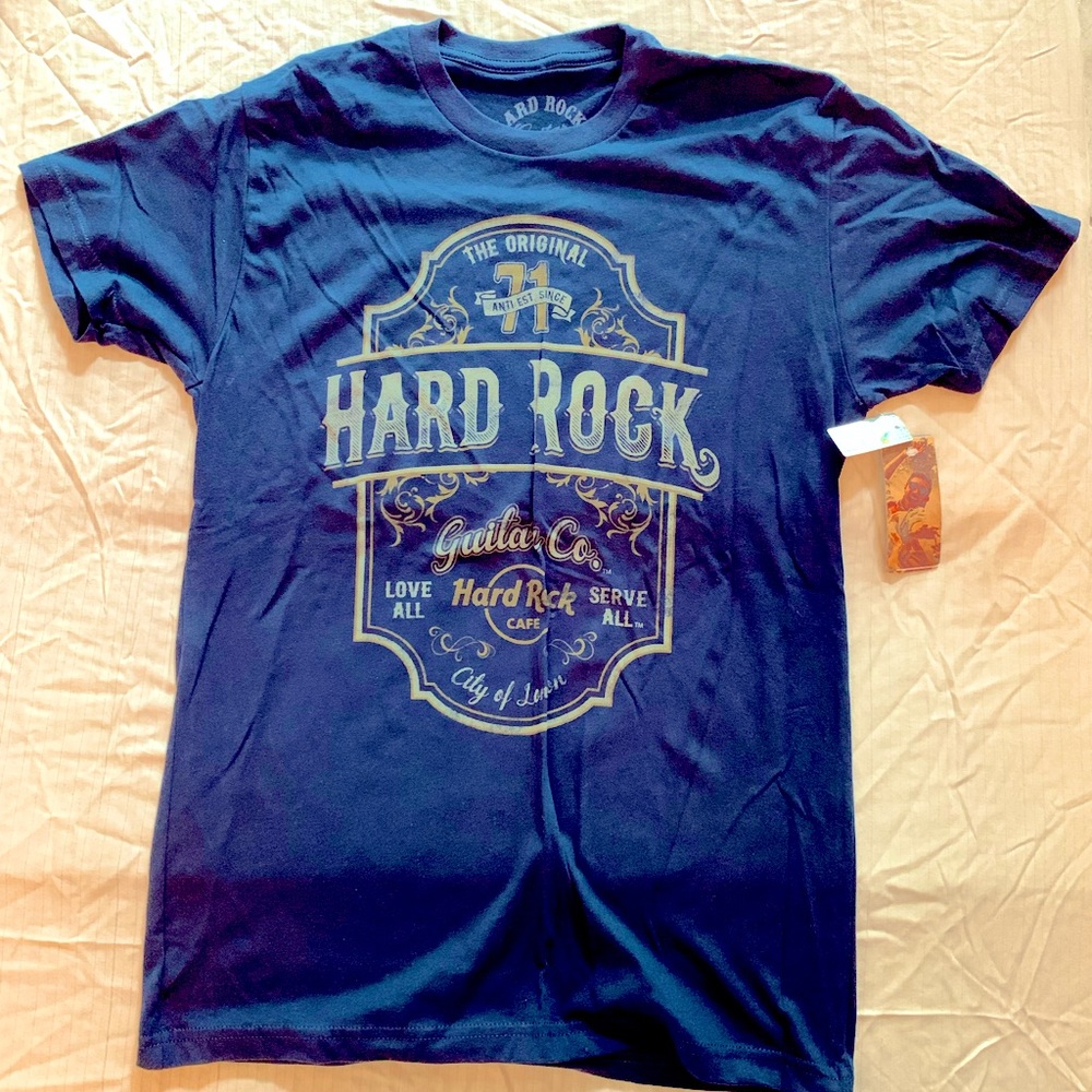 Hard Rock Guitar Company Soft Tee Navy Blue